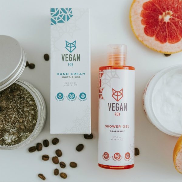 body care bundle hand cream body cream coffee scrub shower gel vegan fox